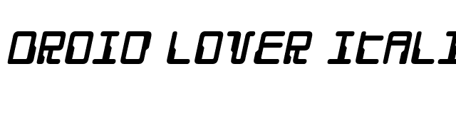 Droid Lover Italic font preview