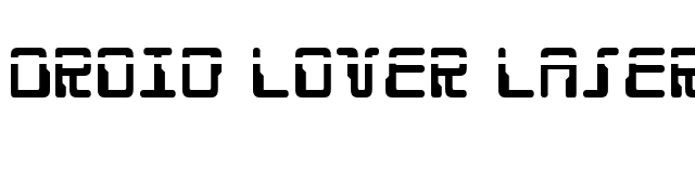 Droid Lover Laser font preview