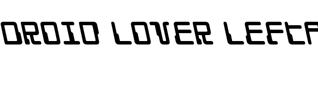 Droid Lover Leftalic font preview