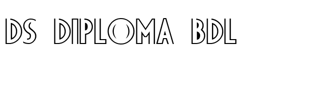 DS Diploma BDL font preview