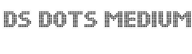 DS Dots Medium font preview