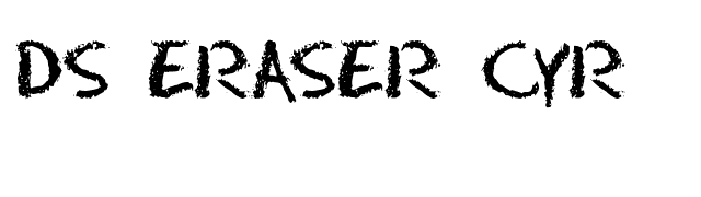 DS Eraser Cyr font preview