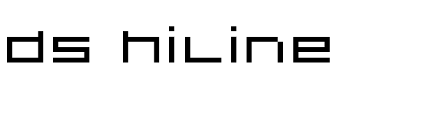 DS Hiline font preview