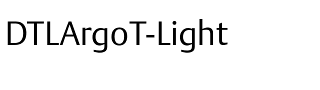 DTLArgoT-Light font preview