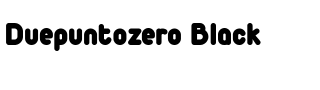 Duepuntozero Black font preview