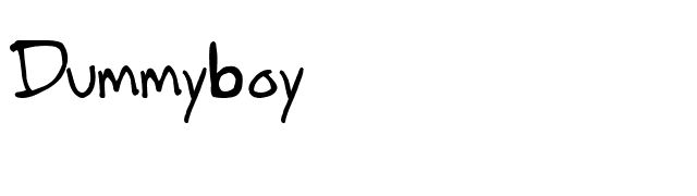 Dummyboy font preview