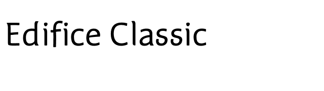 Edifice Classic font preview