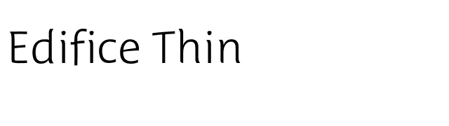 Edifice Thin font preview