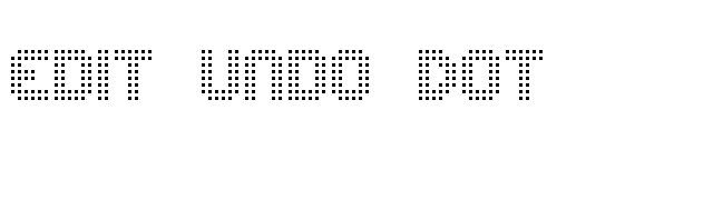 Edit Undo Dot font preview