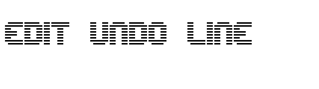 Edit Undo Line font preview