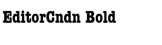 EditorCndn Bold font preview