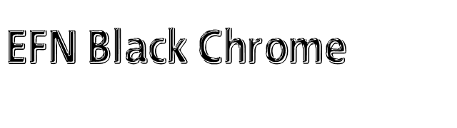 EFN Black Chrome font preview