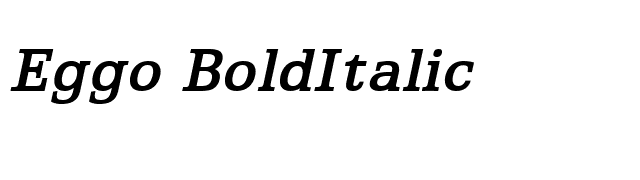 Eggo BoldItalic font preview