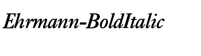 Ehrmann-BoldItalic font preview