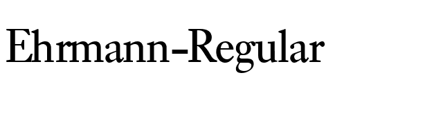 Ehrmann-Regular font preview