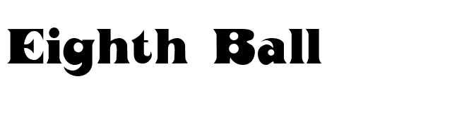 Eighth Ball font preview