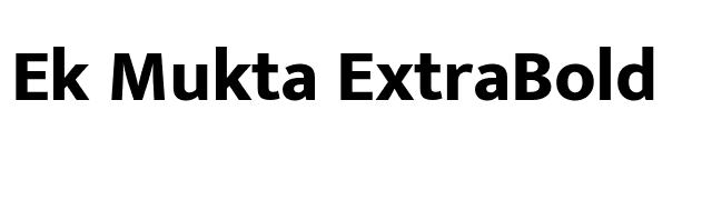 Ek Mukta ExtraBold font preview