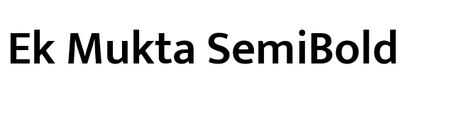 Ek Mukta SemiBold font preview