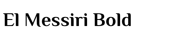 El Messiri Bold font preview