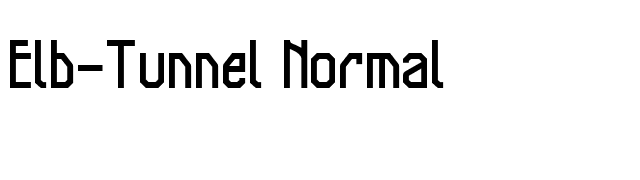 Elb-Tunnel Normal font preview