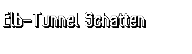 Elb-Tunnel Schatten font preview