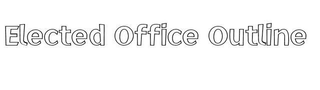 Elected Office Outline font preview