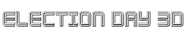 Election Day 3D font preview