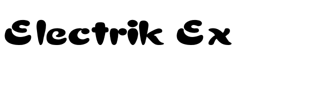 Electrik Ex font preview