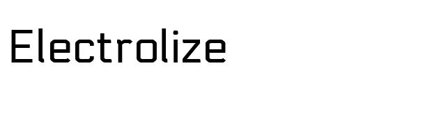 Electrolize font preview