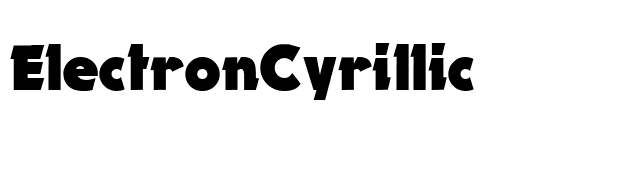 Electron Cyrillic font preview