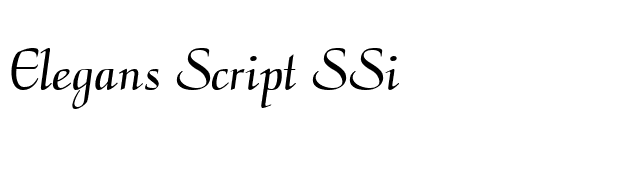 Elegans Script SSi font preview