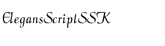 ElegansScriptSSK font preview