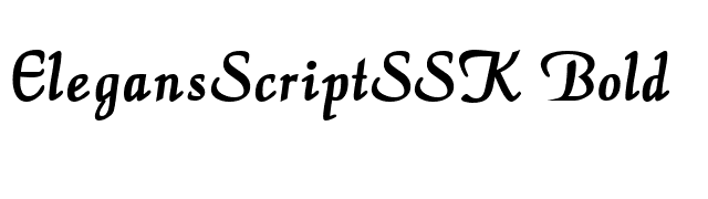 ElegansScriptSSK Bold font preview