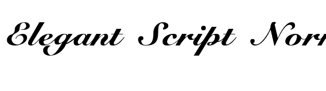 Elegant Script Normal font preview