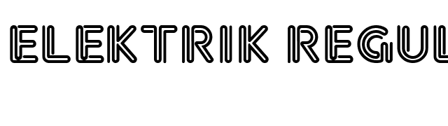 Elektrik Regular font preview