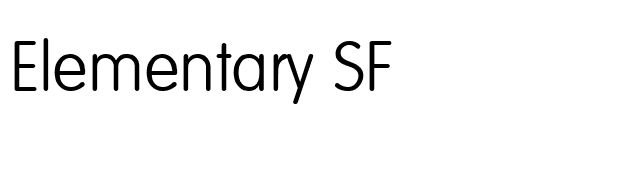 Elementary SF font preview