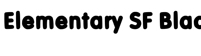 Elementary SF Black font preview