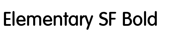 Elementary SF Bold font preview