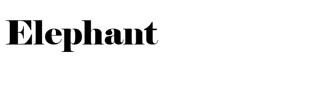 Elephant font preview