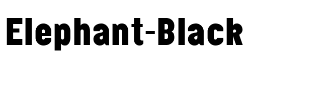 Elephant-Black font preview