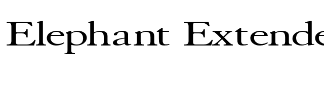 Elephant Extended Normal font preview