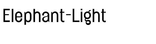 Elephant-Light font preview