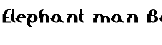 Elephant man Bold font preview