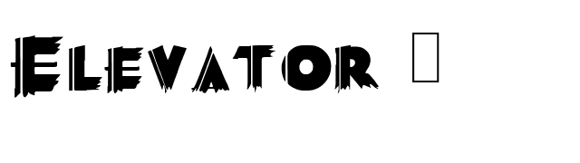 Elevator 1 font preview