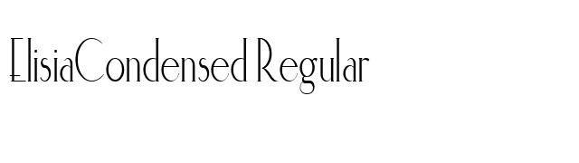 ElisiaCondensed Regular font preview