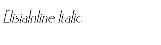 ElisiaInline Italic font preview