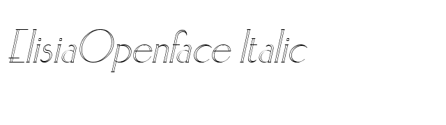 ElisiaOpenface Italic font preview