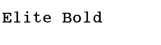 Elite Bold font preview