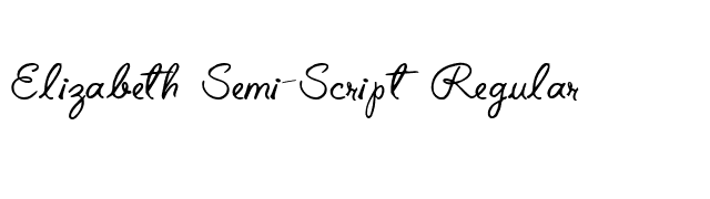 Elizabeth Semi-Script Regular font preview