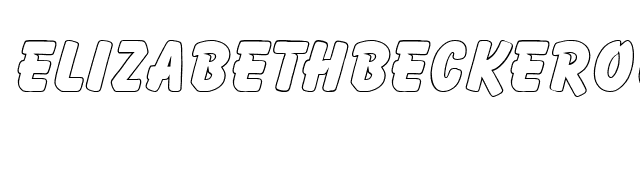 ElizabethBeckerOutline-ExtraBold font preview